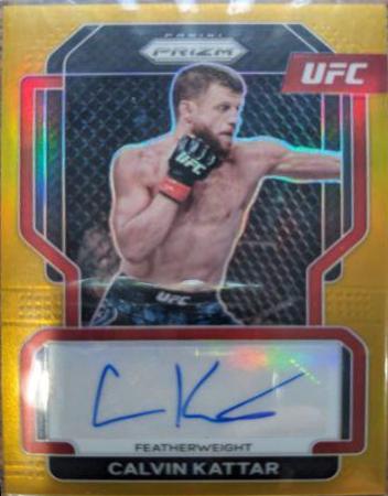 Calvin Kattar 2022 Panini Prizm UFC Signatures #27 Gold