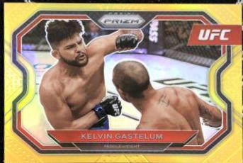 Kelvin Gastelum 2021 Panini Prizm UFC Base #161 Gold