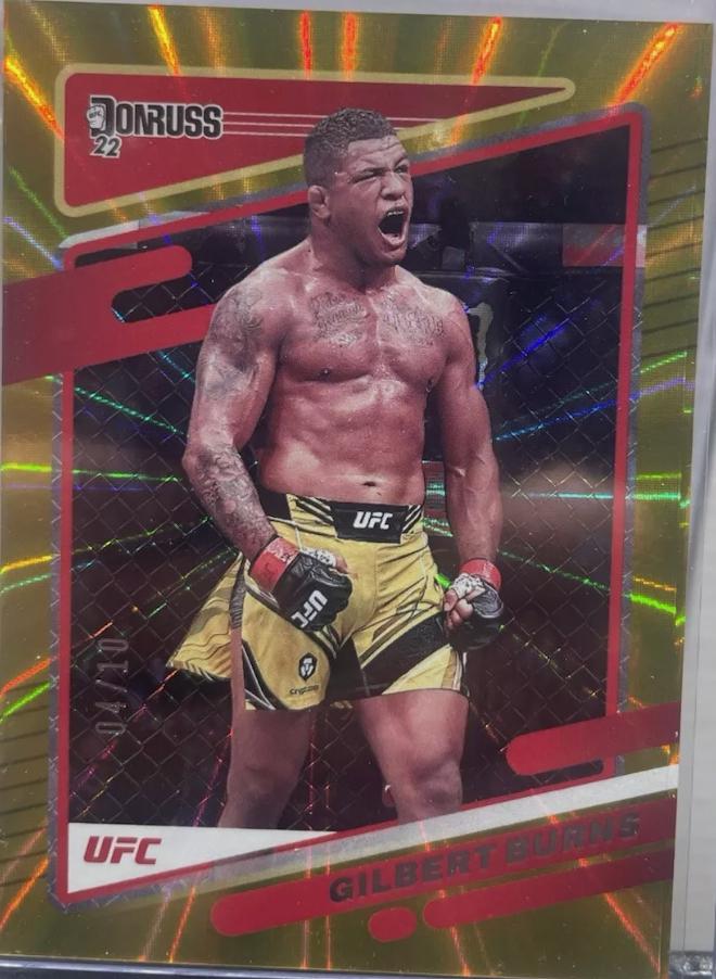 Gilbert Burns 2022 Panini Donruss UFC Base #79 Gold
