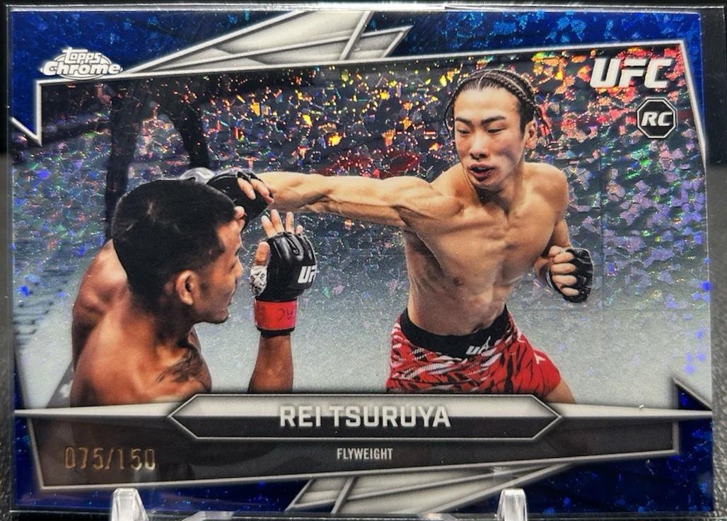 Rei Tsuruya 2026 Topps Chrome UFC Base #66 Blue Mini Diamonds Refractor