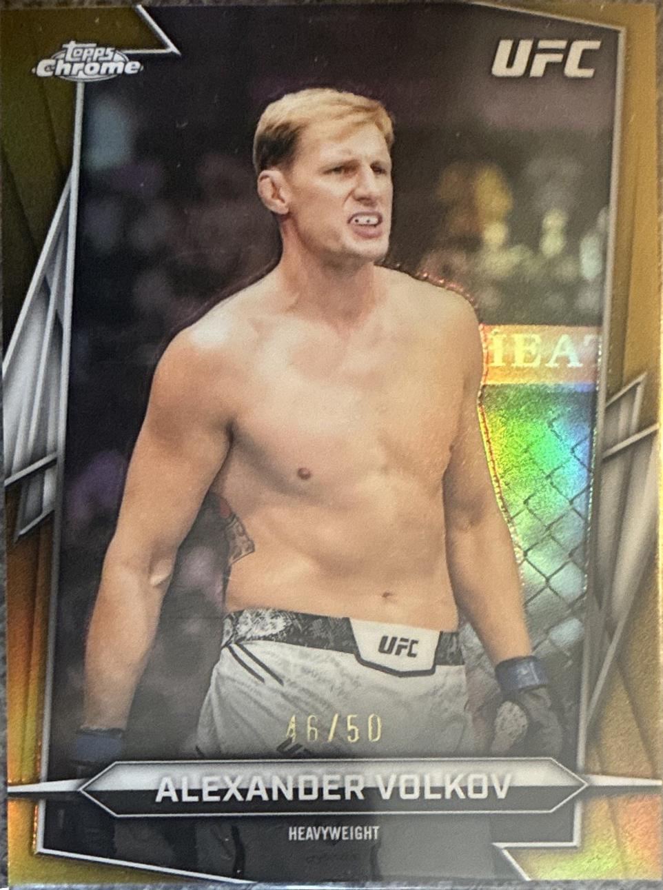 Alexander Volkov 2026 Topps Chrome UFC Base #12 Gold Refractor