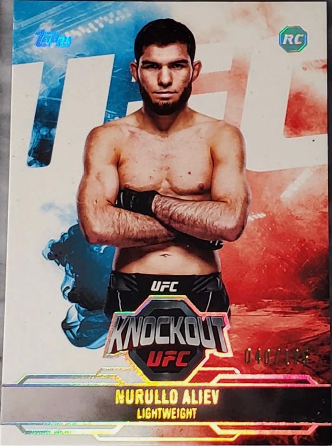 Nurullo Aliev 2025 Topps Knockout UFC Base #66 Holo Silver