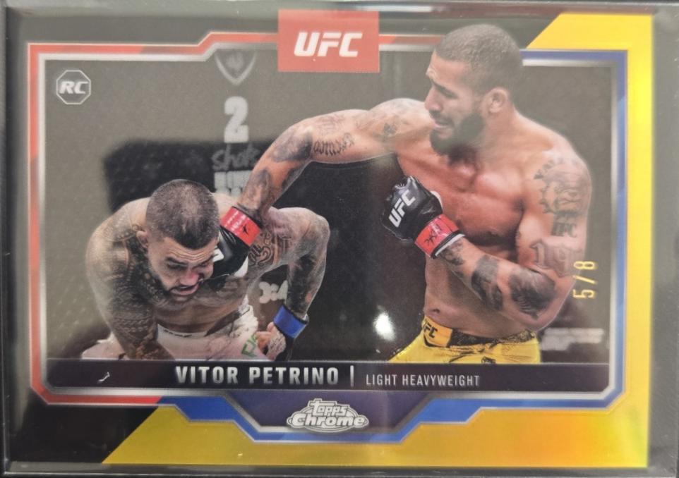 Vitor Petrino 2025 Topps Chrome UFC Base #41 Black & Gold Refractor