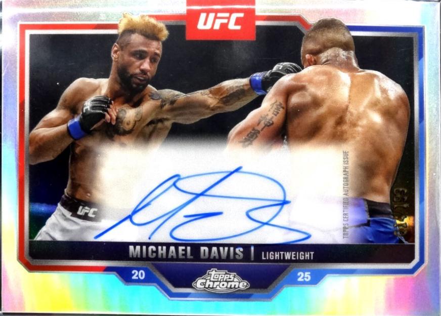 Mike Davis 2025 Topps Chrome UFC Chrome Veteran Autographs #CVA-MD Refractor