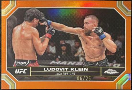 Ludovit Klein 2024 Topps Chrome UFC Base #53 Orange Refractor
