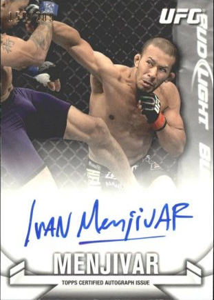 Ivan Menjivar 2013 Topps UFC Knockout Knockout Autographs #KA-IM Red Ink Nickname