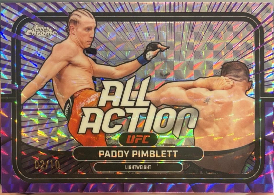 Paddy Pimblett 2026 Topps Chrome UFC All-Action #AA-20 Red Refractor