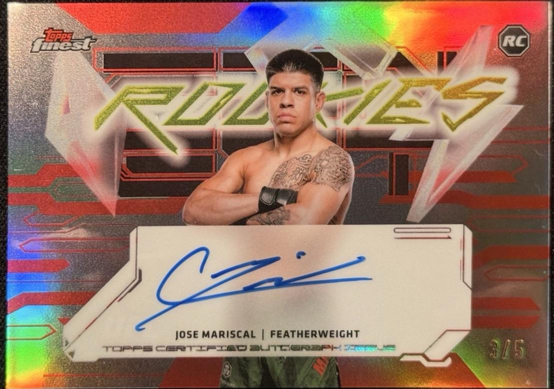 Jose Mariscal 2025 Topps Finest UFC Finest Rookie Autographs #FRA-JL Red Black Vapor Refractor