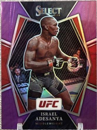 Israel Adesanya 2022 Panini Select UFC Premier Level #121 Purple