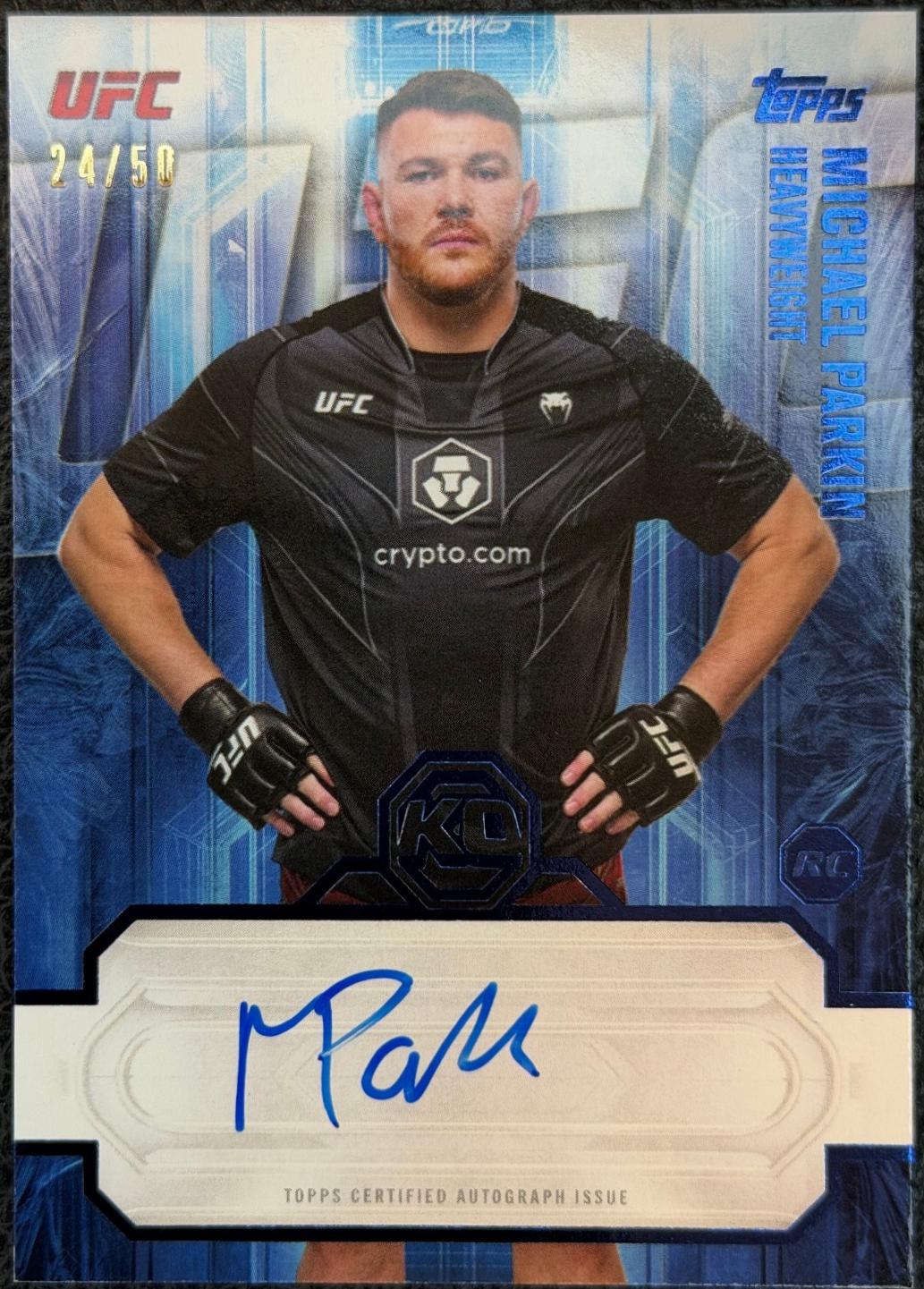 Michael Parkin 2026 Topps Knockout UFC Knockout Autographs #KOA-MPN Red