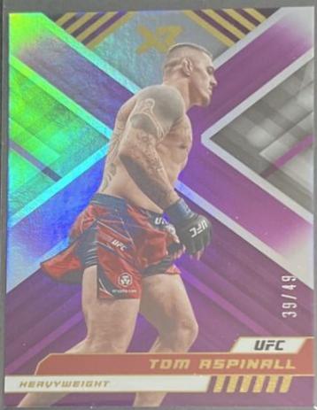 Tom Aspinall 2023 Panini Chronicles UFC Base XR #293 Purple