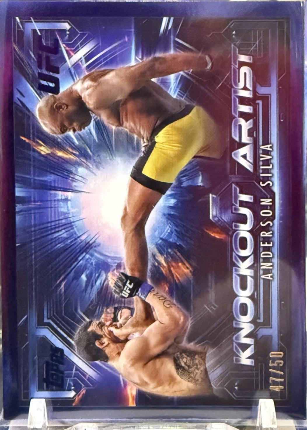Anderson Silva 2025 Topps Knockout UFC Knockout Artists #KA-7 Blue