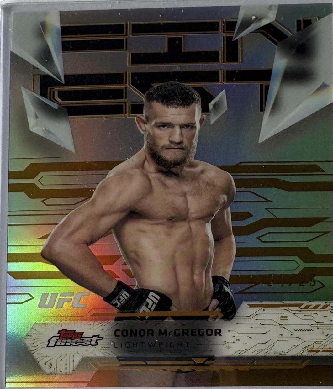 Conor McGregor 2025 Topps Finest UFC Base Uncommon #175 Gold Refractor