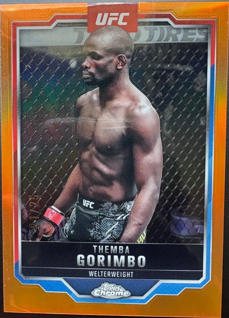 Themba Gorimbo 2025 Topps Chrome UFC Base #164 Orange Refractor