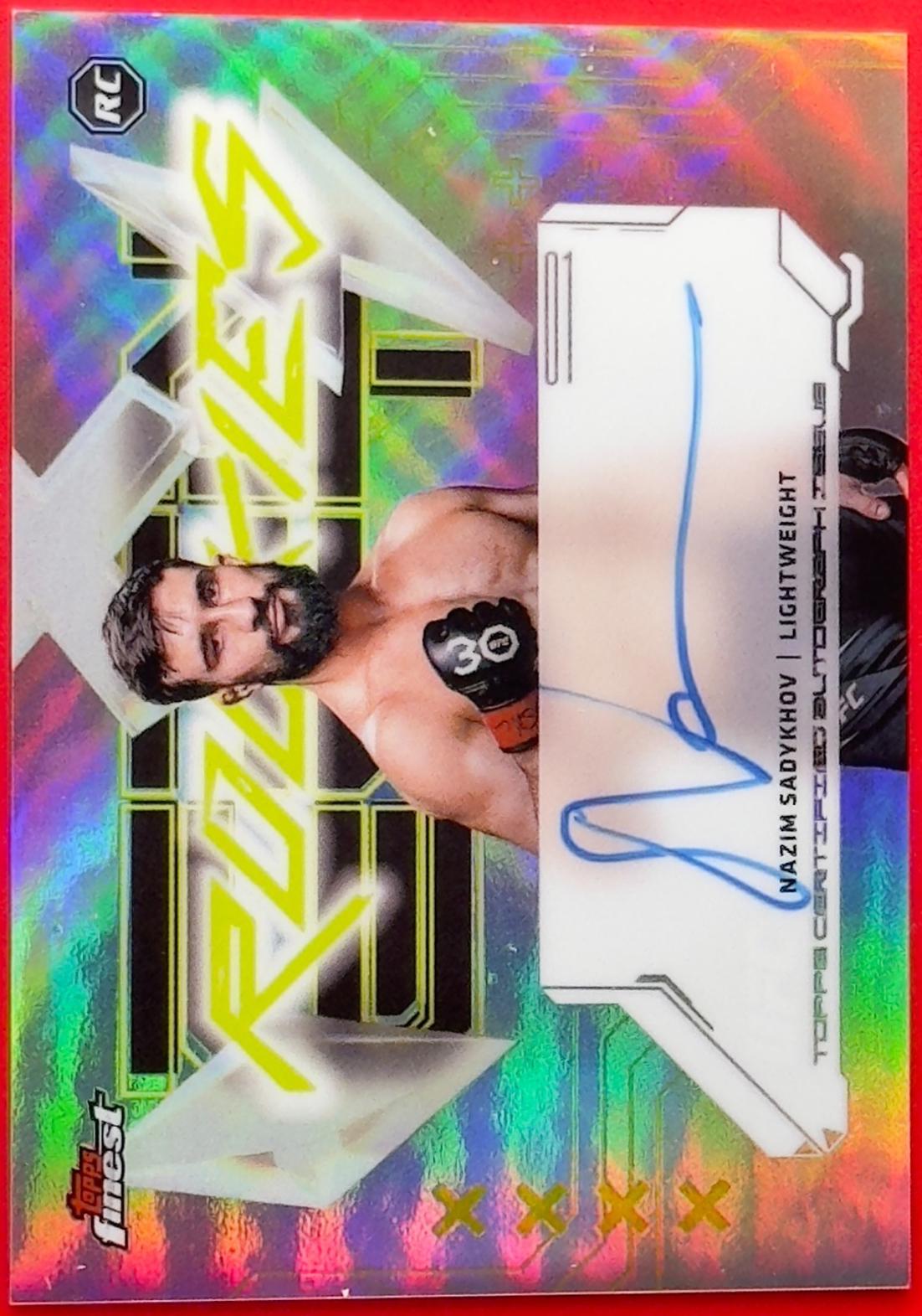 Nazim Sadykhov 2025 Topps Finest UFC Finest Rookie Autographs #FRA-NS Refractor