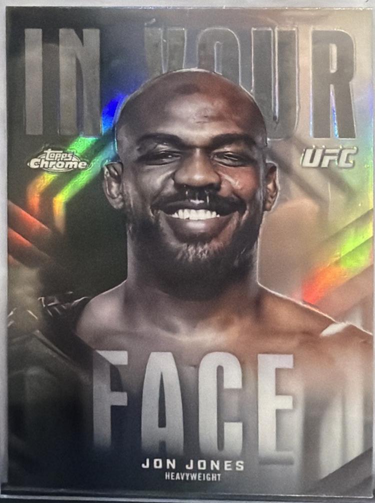 Jon Jones 2026 Topps Chrome UFC In Your Face #IYF-8 Refractor