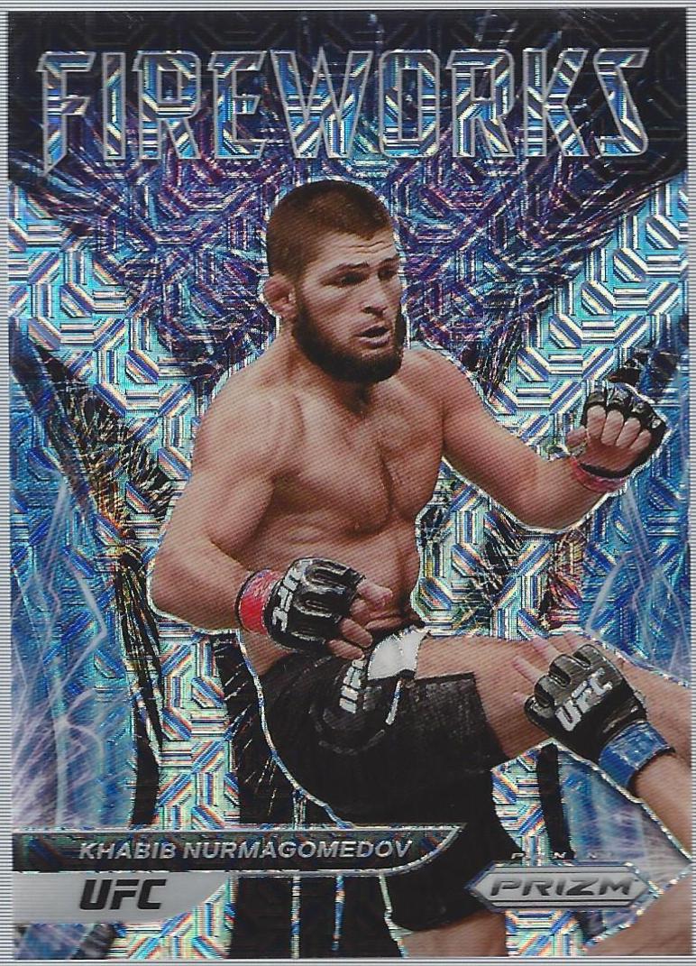 Khabib Nurmagomedov 2022 Panini Prizm UFC Fireworks #5 Mojo