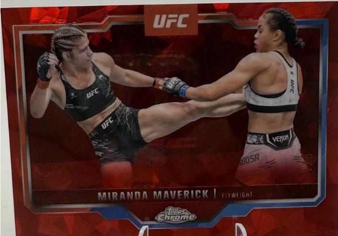 Miranda Maverick 2025 Topps Chrome Sapphire UFC Base Sapphire #5 Red Sapphire