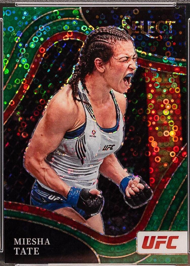 Miesha Tate 2022 Panini Select UFC Octagonside #230 Green Disco