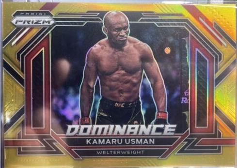 Kamaru Usman 2023 Panini Prizm UFC Dominance #13 Gold