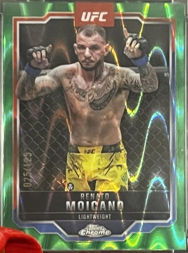 Renato Moicano 2025 Topps Chrome UFC Base #174 Green Wave