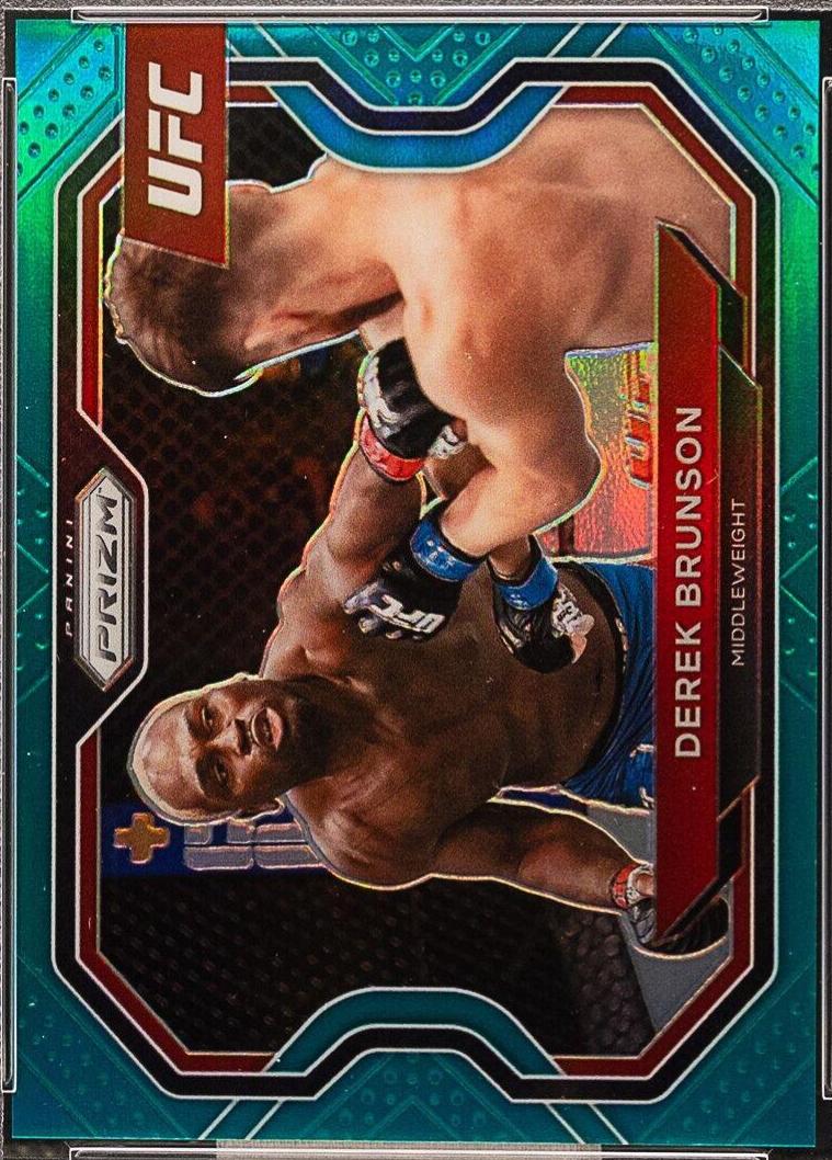 Derek Brunson 2021 Panini Prizm UFC Base #186 Teal