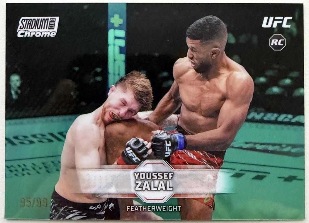 Youssef Zalal 2026 Topps Stadium Club UFC Base #143 Gold Rainbow Foilboard