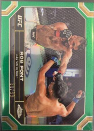 Rob Font 2024 Topps Chrome UFC Base #164 Green Refractor