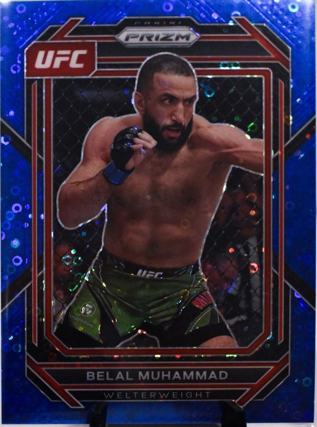 Belal Muhammad 2023 Panini Prizm Under Card UFC Base #113 Blue