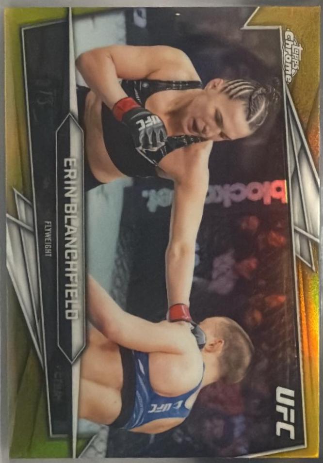 Erin Blanchfield 2026 Topps Chrome UFC Base #63 Yellow Refractor