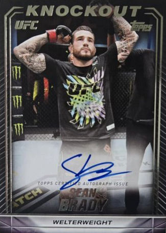 Sean Brady 2024 Topps Knockout UFC Knockout Autographs #KNA-SBY Platinum