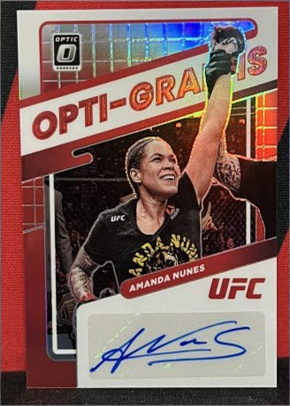 Amanda Nunes 2022 Panini Donruss Optic UFC Opti-Graphs #17 Blue