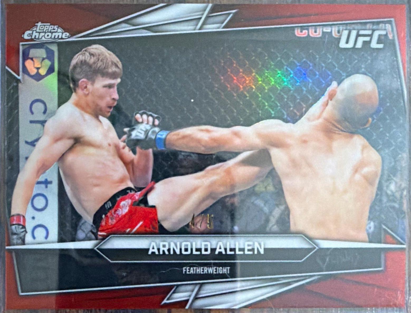 Arnold Allen 2026 Topps Chrome UFC Base #155 Blue Geometric Refractor