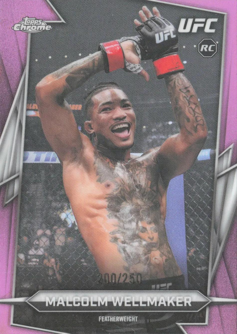 Malcolm Wellmaker 2026 Topps Chrome UFC Base #118 Pink Refractor