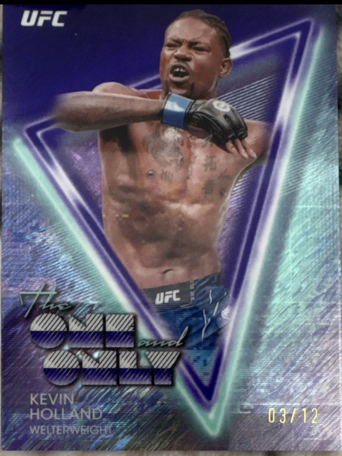Kevin Holland 2025 Topps Midnight UFC The One and Only #OO-16 Midnight