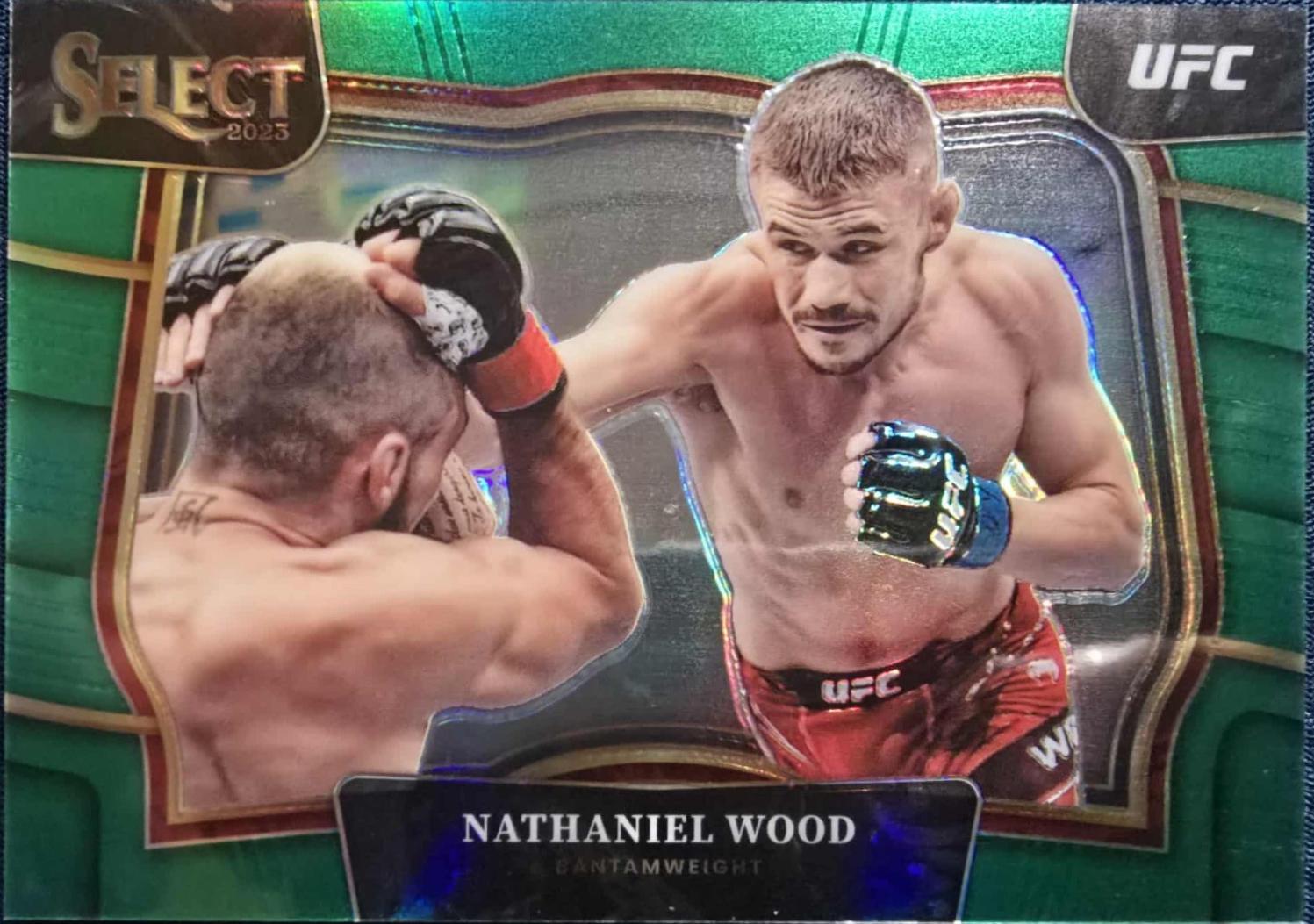 Nathaniel Wood 2023 Panini Select UFC Octagonside #245 Green