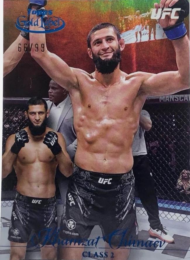 Khamzat Chimaev 2024 Topps Gold Label UFC Base Class II #23 Blue