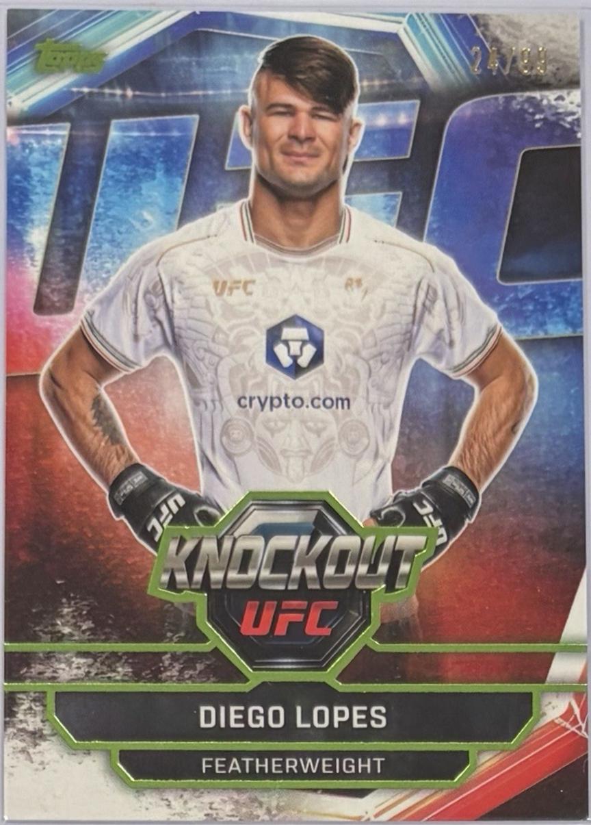 Diego Lopes 2026 Topps Knockout UFC Base #29 Lime Green