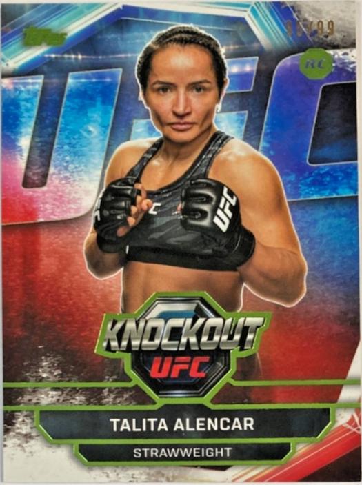 Talita Alencar 2026 Topps Knockout UFC Base #37 Lime Green