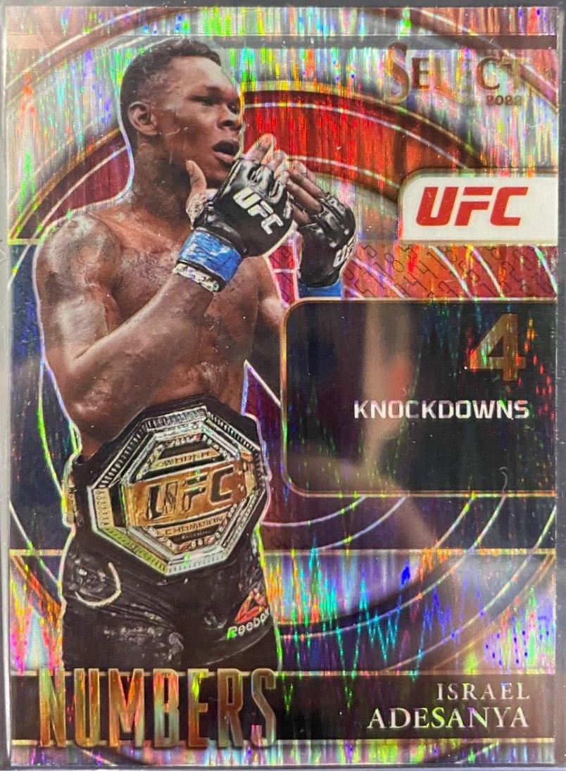 Israel Adesanya 2022 Panini Select UFC Select Numbers #9 Silver