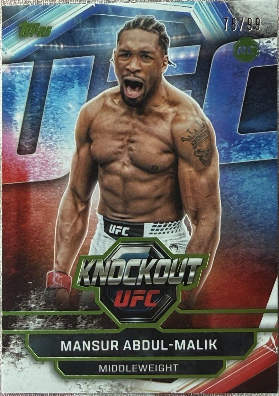 Mansur Abdul-Malik 2026 Topps Knockout UFC Base #54 Lime Green