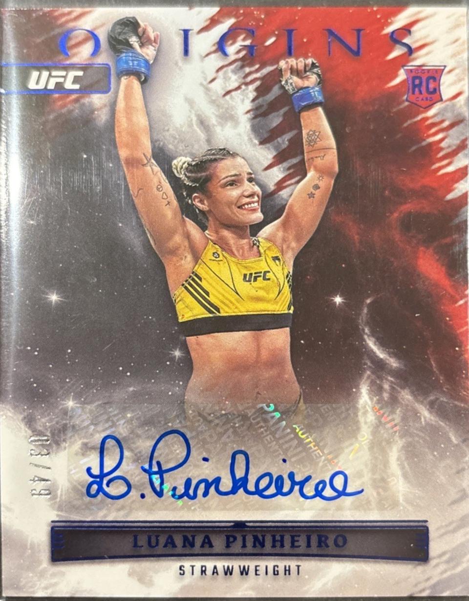 Luana Pinheiro 2023 Panini Chronicles UFC Origins Autographs #9 Blue