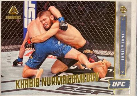 Khabib Nurmagomedov 2022 Panini Chronicles UFC Base Luminance #157 Gold