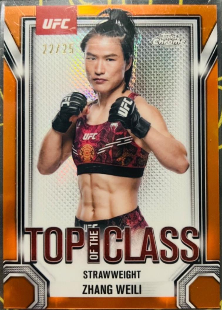 Zhang Weili 2025 Topps Chrome UFC Top of the Class #TTC-18 Orange