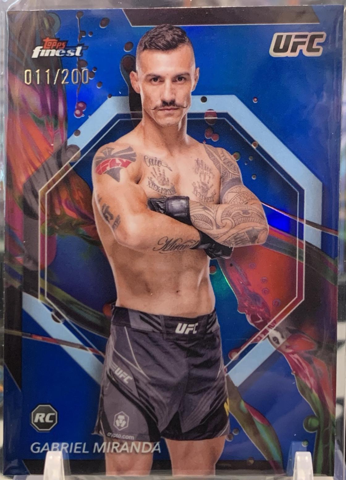 Gabriel Miranda 2024 Topps Finest UFC Base Common #67 Blue Refractor