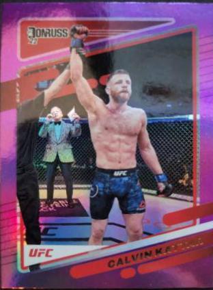 Calvin Kattar 2022 Panini Donruss UFC Base #55 Purple Flood