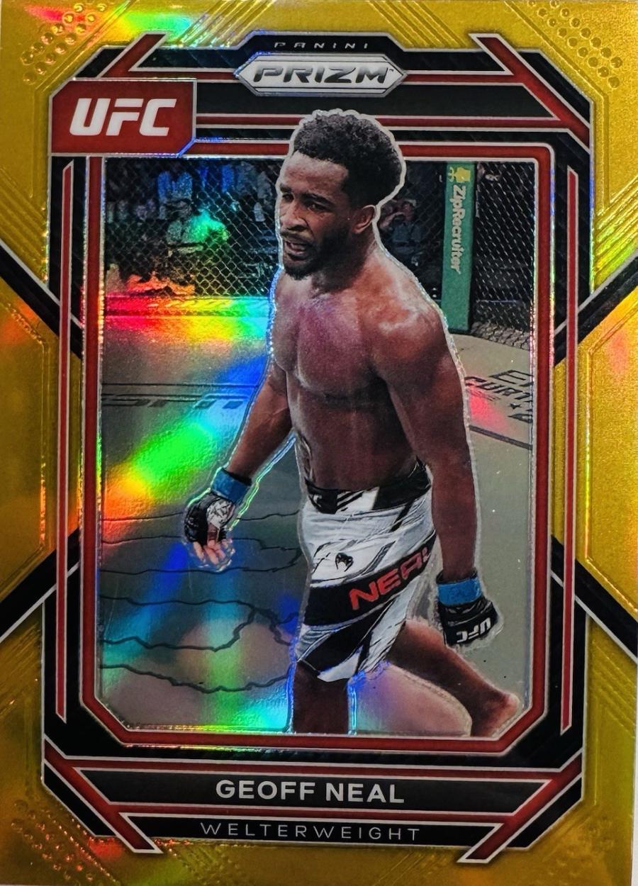 Geoff Neal 2023 Panini Prizm UFC Base #127 Gold