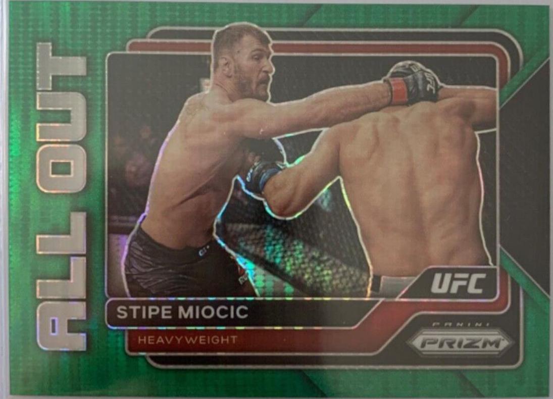 Stipe Miocic 2023 Panini Prizm UFC Base #196 Green Pulsar