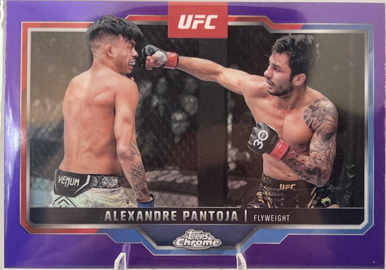 Alexandre Pantoja 2025 Topps Chrome UFC Base #188 Purple Refractor