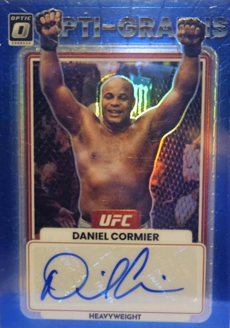 Daniel Cormier 2023 Panini Donruss Optic UFC Opti-Graphs #38 Blue Autograph